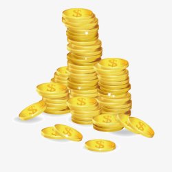 堆积的金币免抠PNG堆积金币高清图片