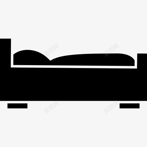 小床图标png_新图网 https://ixintu.com 商贸 家具 床 床垫 枕头 毛毯 睡眠