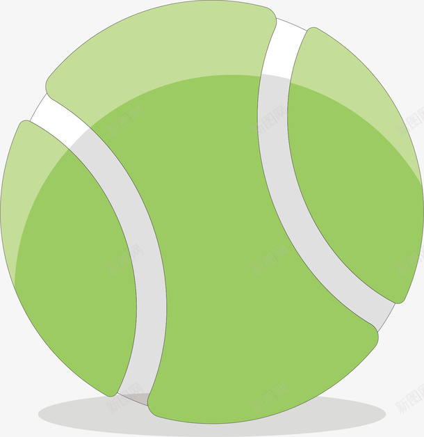 绿色的网球png免抠素材_新图网 https://ixintu.com 健康 健身 教练 浅绿色 网球 网球拍 运动