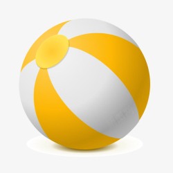 创意海滩水球矢量图素材