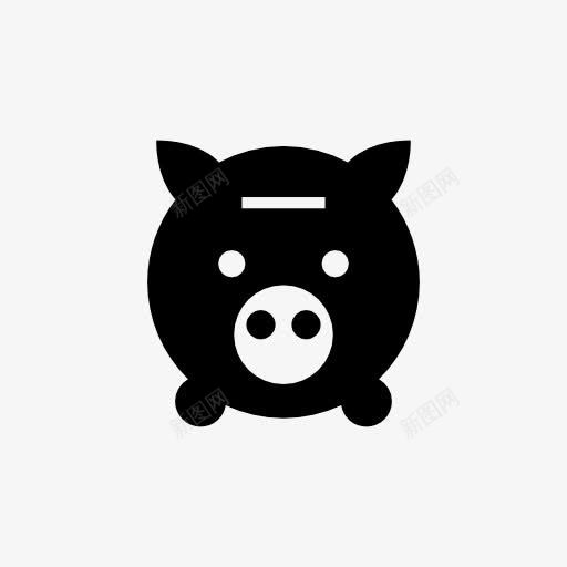 黑色简洁猪存钱罐剪影图标png_新图网 https://ixintu.com 剪影图标 动物剪影 扁平 猪 猪剪影 简洁 黑色 黑色剪影