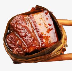 筷子夹着一块椒麻鸡筷子夹着一块红烧肉高清图片