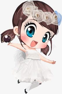 可爱小天使素材婚纱卡通人物高清图片