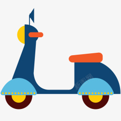 儿童玩具塔吊车彩色电单车卡通插画高清图片