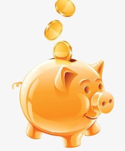卡通储蓄计划图案小猪存钱罐高清图片