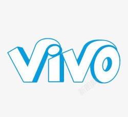 vivologovivo蓝色立体logo图标高清图片