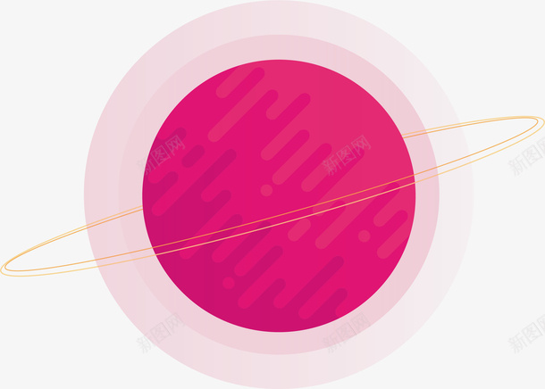粉色卡通星球图标png_新图网 https://ixintu.com 免抠图 卡通图标 图标 手绘图标 效果图 星球 星系