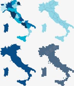 欧洲板块意大利地图高清图片