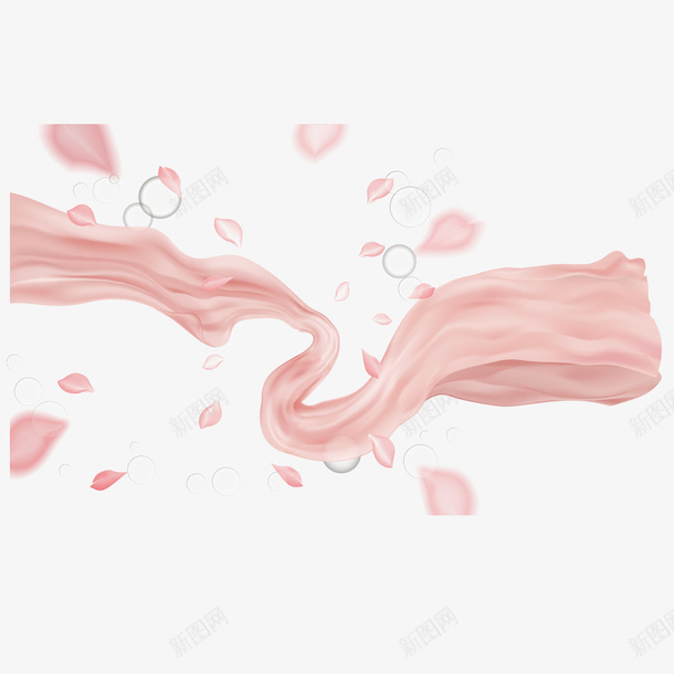 粉色绸带立体卡通png免抠素材_新图网 https://ixintu.com 卡通 手绘 气泡 立体 简单 粉红色 绸带 花瓣