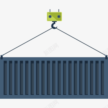 物流货箱挂钩吊货箱图标图标