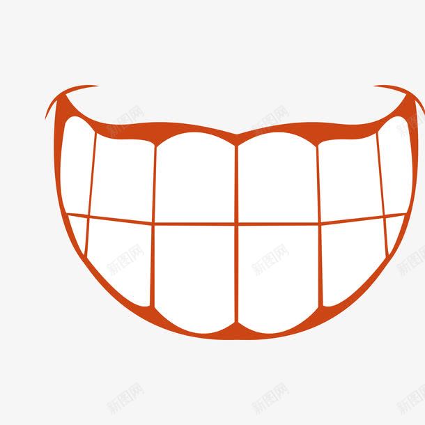 露齿大笑的嘴巴矢量图eps免抠素材_新图网 https://ixintu.com 五官 嘴巴 大笑 露齿 矢量图
