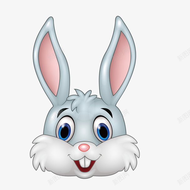 可爱的卡通兔子头像png免抠素材_新图网 https://ixintu.com 兔子嘴巴 兔子简笔画 动物 可爱的 头像 小兔子 牙齿 眼睛 简图 耳朵