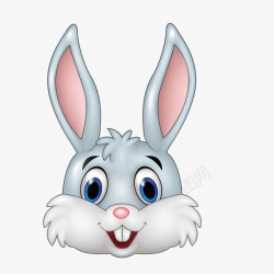 动物嘴巴可爱的卡通兔子头像高清图片