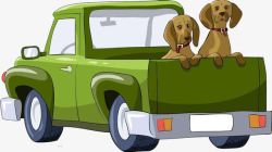 汽车安全带着小狗的汽车背影高清图片