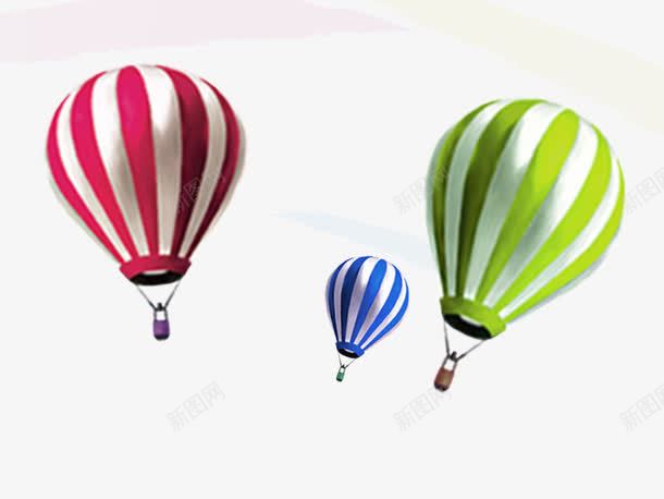 热气球psd免抠素材_新图网 https://ixintu.com 旅游 气球 氢气球 热气球 空气球 装饰图案 降落伞