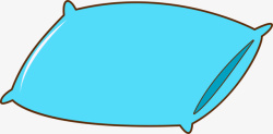 睡眠枕蓝色简约卡通枕头高清图片