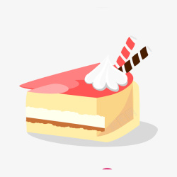 甜点手绘卡通彩色蛋糕高清图片