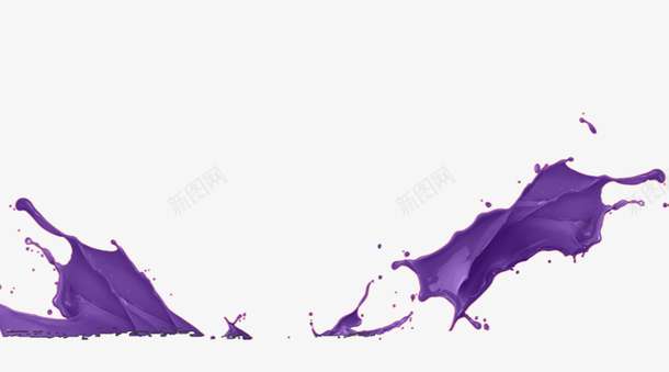 紫色颜料洒出png免抠素材_新图网 https://ixintu.com 泼洒 紫色 色彩元素