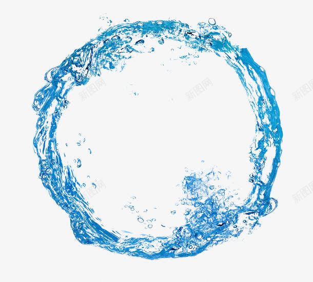 蓝色水花圆png免抠素材_新图网 https://ixintu.com 水 水旋涡 水流漩涡 水漩涡 水花 漩涡 蓝色 装饰圆 透明