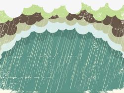 暴雨气候绘画艺术高清图片