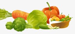 一堆胡萝卜卡通蔬菜高清图片