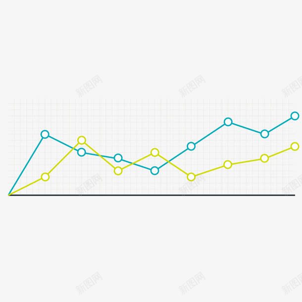 彩色折线分析png免抠素材_新图网 https://ixintu.com 彩色 折线 灰色 网格 行情 走势图 趋势