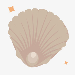 螺纹贝壳手绘海洋扇贝矢量图高清图片