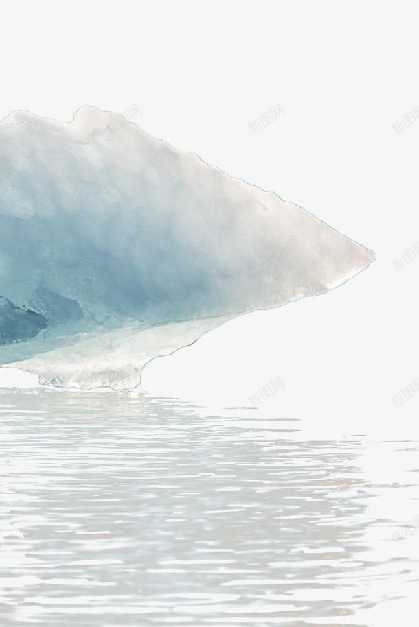 白色冰山png免抠素材_新图网 https://ixintu.com 冰山 冰山一角 大海 模型 水波纹 浮冰 海面 白色