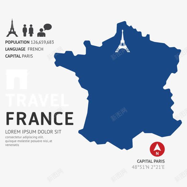 创意法国地图png免抠素材_新图网 https://ixintu.com 创意背景 国家背景 法国地图 矢量法国地图 背景创意 色块背景 首都