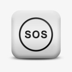 icon46信号磨砂白广场图标标志SOS盘旋S高清图片