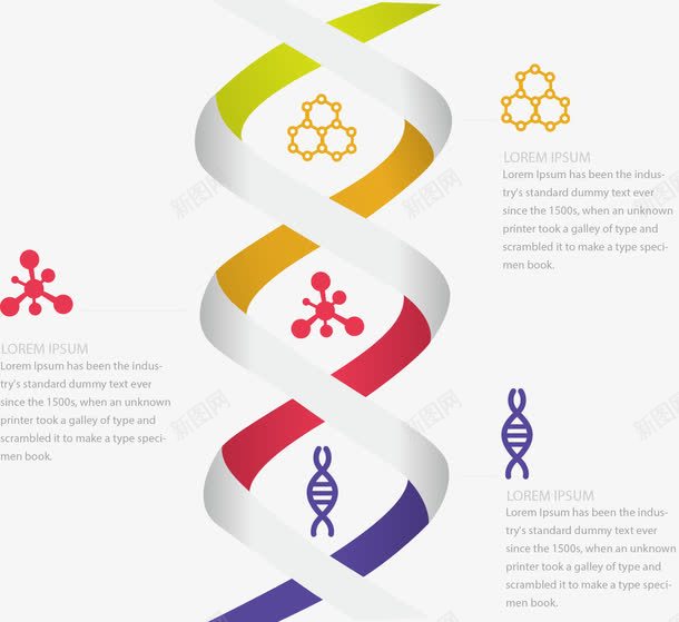 手绘DNApng免抠素材_新图网 https://ixintu.com DNA 手绘 排列