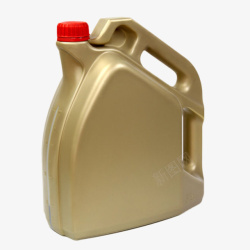 金色罐子金色光滑带提手的机油塑料瓶罐实高清图片
