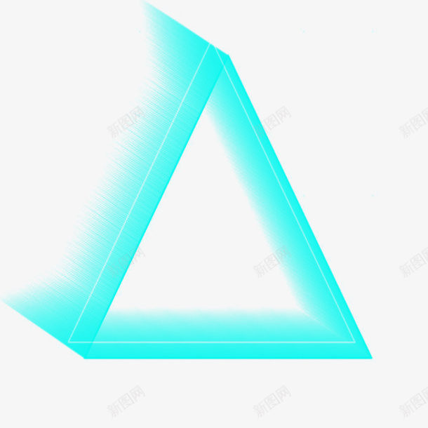 蓝色立体感正三角形png免抠素材_新图网 https://ixintu.com 一个三角形 三角型 三角形 几何图形 正三角形 立体感正三角形 蓝色