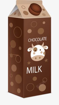 奶制品包装手绘巧克力牛奶包装高清图片