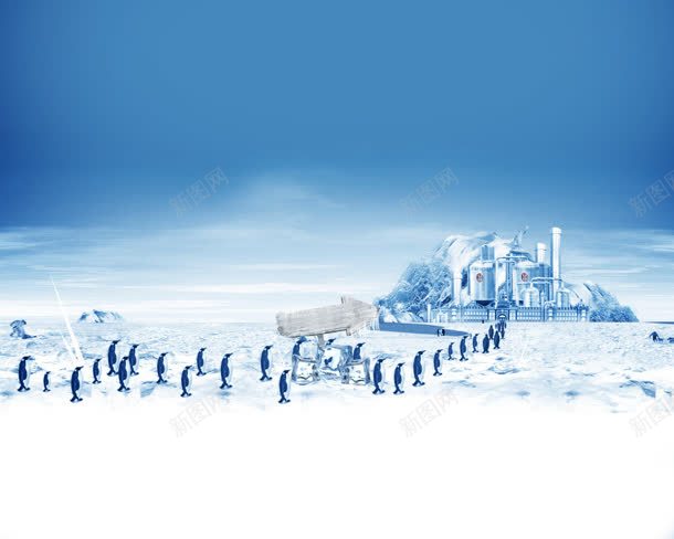 北极成群成对的企鹅jpg设计背景_新图网 https://ixintu.com 企鹅 北极 成群