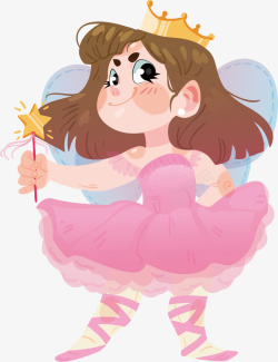 魔法小公主粉红色裙子小仙女高清图片