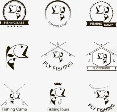 钓鱼俱乐部logo片图标图标
