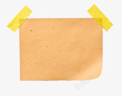 透明黄色胶带贴纸素材
