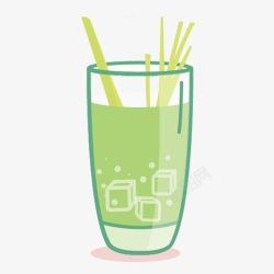甘蔗汁夏季卡通甘蔗汁冷饮高清图片