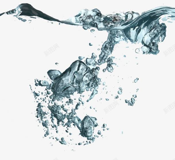 溅开的水中气泡png免抠素材_新图网 https://ixintu.com 平面 水中 水中气泡 水珠 浮动 素材 蓝色