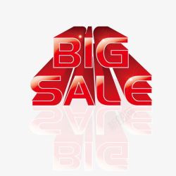 bigsale立体字投影红色素材