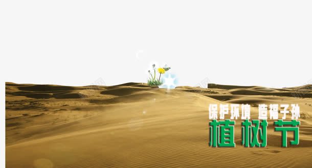 沙漠中的一束花png免抠素材_新图网 https://ixintu.com 土地沙漠化 植树节 沙尘暴 沙漠 环保 节约用水 节约资源