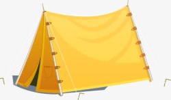 黄色卡通帐篷素材