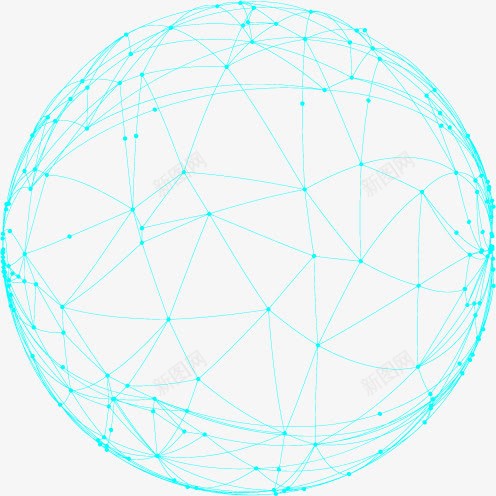地球点与线构成的球状png免抠素材_新图网 https://ixintu.com 地球 构成 球状