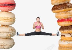 高脂肪对抗甜食的健身美女高清图片