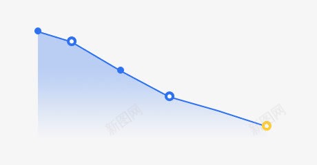 蓝色下降趋势背景png免抠素材_新图网 https://ixintu.com 下降 背景 蓝色 趋势