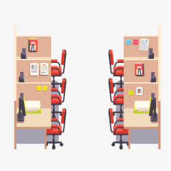 电脑椅办公椅子干净整洁的办公场地高清图片