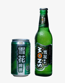 冰凉清新的雪花啤酒素材