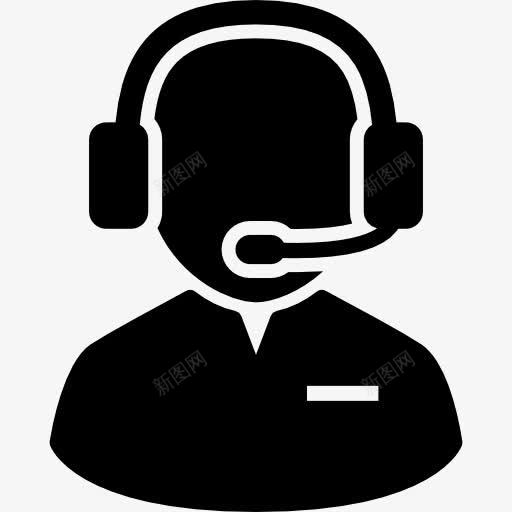 男性推销员图标png_新图网 https://ixintu.com 人 客户服务 帮助 支持 耳机 麦克风
