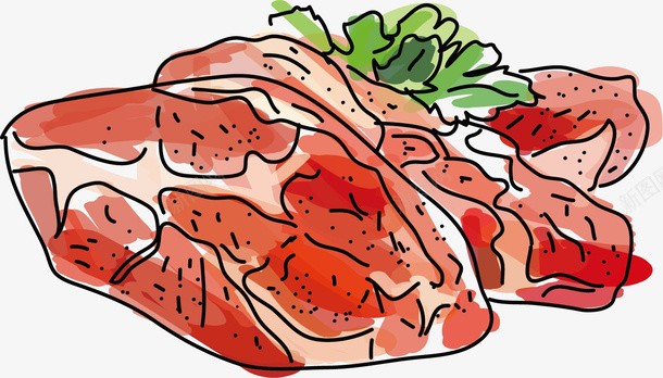 五花肉矢量图ai免抠素材_新图网 https://ixintu.com 五花肉 创意 卡通 手绘 生菜 肉类 设计 矢量图